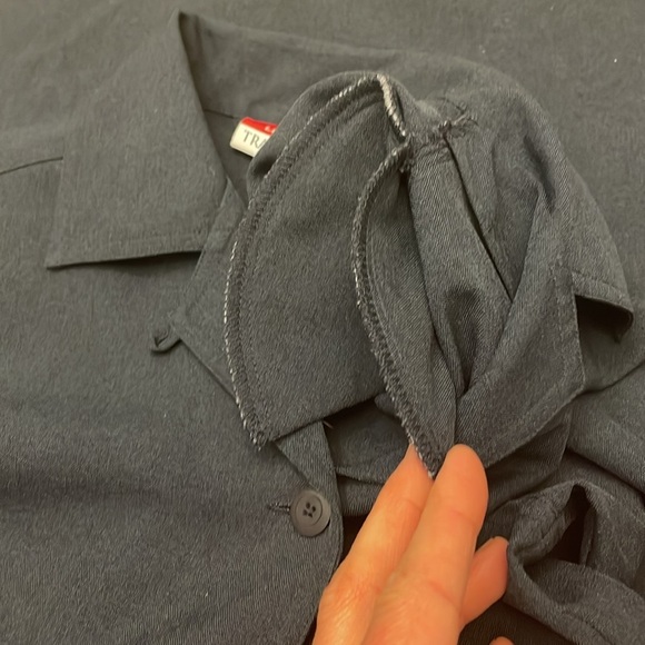 LL Bean traveler button front dress medium navy blue - Picture 9 of 12